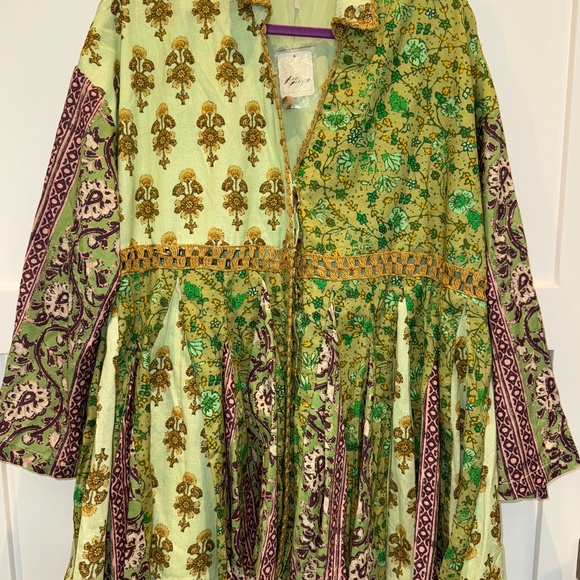 Small NWT Free People Hazy Baby Boho Mini Dress - Picture 4 of 6